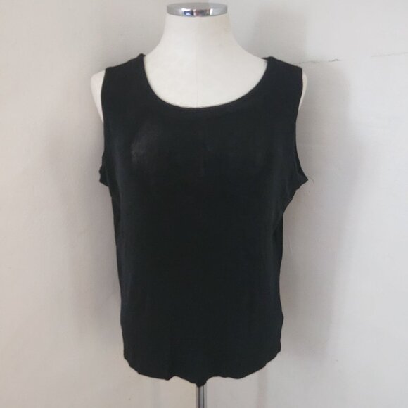 VTG A Touch of Class Clothing Black Top Women's Size L/XL - Picture 1 of 4